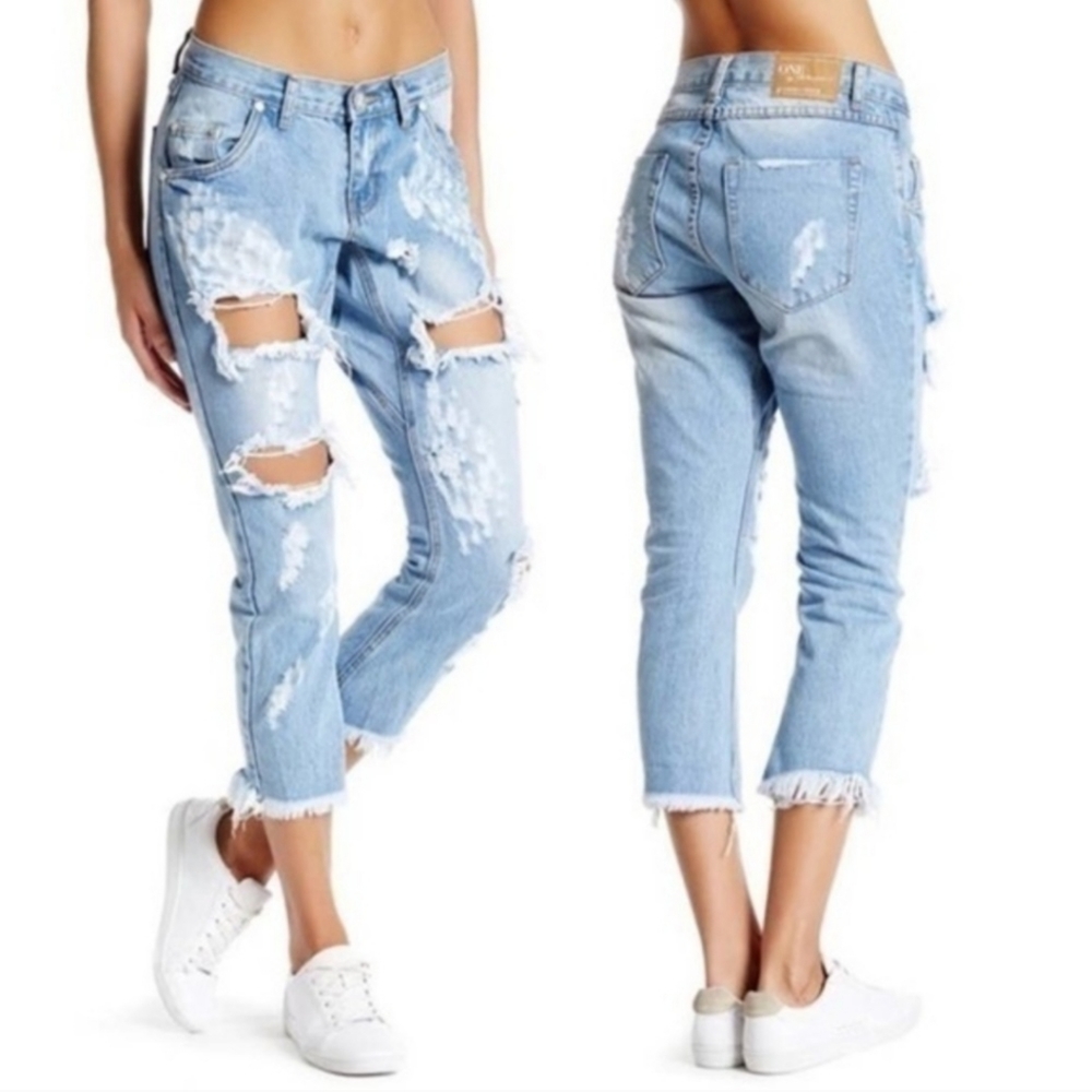 One Teaspoon Lonely Boys Destroyed Jeans Sz 24